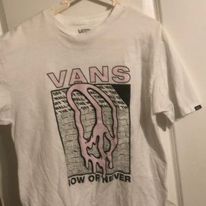 Vans "now or never" graphic tee shirt